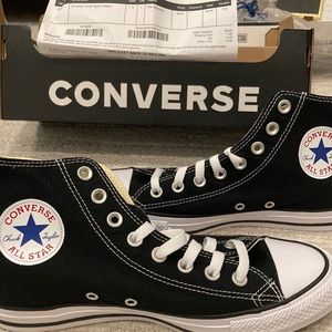 Brand new converse chuck Taylor sneakers, black, size 9 women, size 7 men